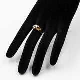 Anello vintage in oro giallo 14k con diamanti (0,28ctw), anni '70