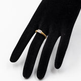 Anello vintage in oro giallo 18K con diamanti di taglio brillante (0.30ctw ca.), anni '70