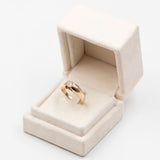 Anello vintage solitario in oro giallo 18k e diamante (0,55ct), anni '70