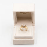 Anello vintage solitario in oro giallo 18k e diamante (0,55ct), anni '70