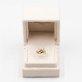Anello vintage in oro giallo 14k con diamanti (0,28ctw), anni '70