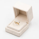Anello vintage in oro giallo 18K con diamanti di taglio brillante (0.30ctw ca.), anni '70