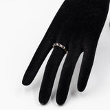 Anello vintage a veretta in oro giallo 9k con zaffiri e diamanti