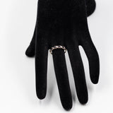 Anello vintage a veretta in oro giallo 9k con zaffiri e diamanti