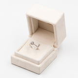 Solitario vintage in oro bianco 14k con diamante (0,25ct)