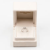 Solitario vintage in oro bianco 14k con diamante (0,25ct)