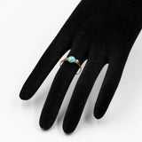 Anello vintage in oro giallo 8k con turchese