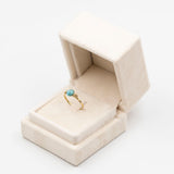 Anello vintage in oro giallo 8k con turchese