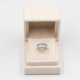 Anello vintage in platino 900 con diamanti di taglio brillante e baguette per un totale di 2ct