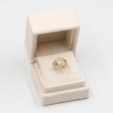 Anello vintage in oro giallo 18k con diamanti di taglio brillante (1ctw)