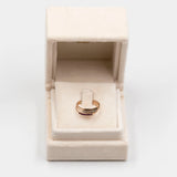 Anello vintage harem in oro rosa 14k con smeraldi, perline e rubini