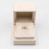 Anello vintage contrarier in oro giallo 14k con diamanti (0,30ctw), anni '70