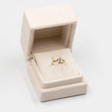 Anello vintage contrarier in oro giallo 14k con diamanti (0,30ctw), anni '70