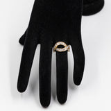 Anello vintage in oro giallo 18k con diamanti di taglio brillante (1ctw)