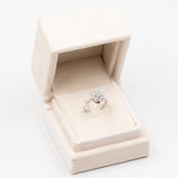 Anello vintage in oro bianco 18k con diamanti di taglio brillante (1,30ctw), anni '70