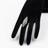 Anello vintage a marquise in oro giallo 18k brunito con diamanti (2,20ctw), anni '40/'50