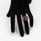 Anello antico in oro rosa 8k con corniola incisa, primi del '900