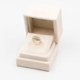 Anello vintage in oro giallo 14k con diamanti (1ctw), anni '70