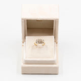 Anello vintage in oro giallo 14k con diamanti (1ctw), anni '70