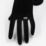 Anello trilogy in oro 14k con diamanti (0,30ctw), anni '70