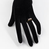 Anello trilogy in oro 14k con diamanti (0,30ctw), anni '70