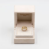 Anello vintage in oro giallo 18k e diamanti, anni '70