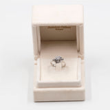 Anello vintage in oro bianco 18k con diamanti (0,53ctw), anni '60