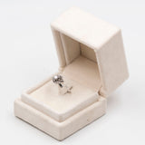 Anello vintage in oro bianco 18k con diamanti (0,53ctw), anni '60