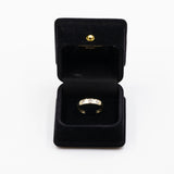 Anello vintage trilogy in oro giallo 14k con diamanti (0.25ct) , anni '70