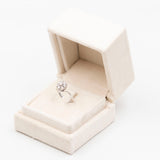 Anello vintage in oro bianco 14k con diamanti (0,50ctw), anni '70