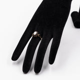 Anello vintage a margherita in oro giallo 9k con opale e zaffiri