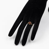 Anello vintage in oro giallo 9K con granati, anni '70