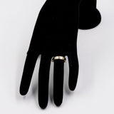 Anello vintage trilogy in oro giallo 14k con diamanti (0.25ct) , anni '70