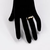 Anello vintage trilogy in oro giallo 14k con diamanti (0.25ct) , anni '70