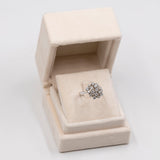 Anello vintage in oro bianco 14k con diamanti (1ctw), anni '70