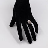 Anello vintage in oro bianco 14k con diamanti (1ctw), anni '70
