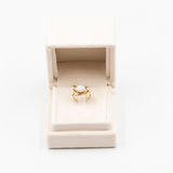 Anello vintage in oro giallo 14k con opale (1ct), anni '70