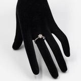 *RISERVATO* Anello solitario in oro bianco 18K con diamante centrale (1.24ct) e diamanti laterali