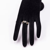 Anello antico in oro giallo 18k e argento con diamante di taglio rosa, fine '800