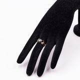 Anello antico in oro giallo 18k e argento con diamante di taglio rosa, fine '800