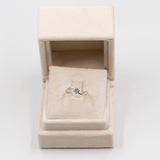 Anello vintage in oro bianco 14k con diamanti (0,08ctw)