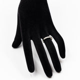 Anello vintage a riviera in oro bianco 18k con diamanti (0.22ctw), anni '60