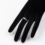 Anello vintage in oro bianco 9k con diamanti (0,08ctw)
