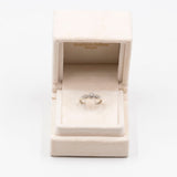 Anello vintage in oro bianco 9k con diamanti (0,08ctw)