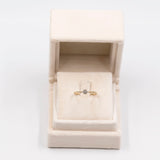 Anello vintage solitario in oro giallo 9k con diamante brown di 0,25ct