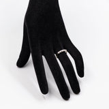 Anello vintage a veretta in oro bianco 9k con diamanti (0,25ctw)