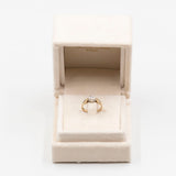 Anello vintage in oro giallo 9k e diamanti (0,15ctw)
