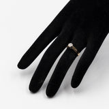 Anello vintage in oro giallo 9k e diamanti (0,15ctw)