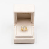 Anello vintage in oro giallo 18k con diamanti (0,21ctw), anni '80