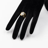 Anello vintage in oro giallo 18k con diamanti (0,21ctw), anni '80